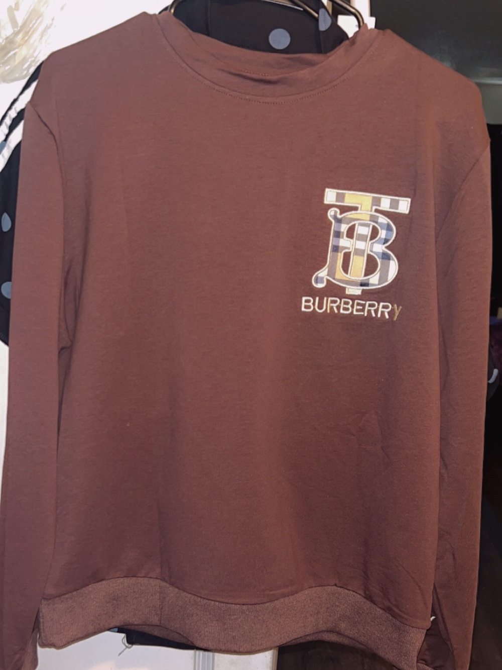 Burberry Brown Sweatshirt with TB Logo Patch
